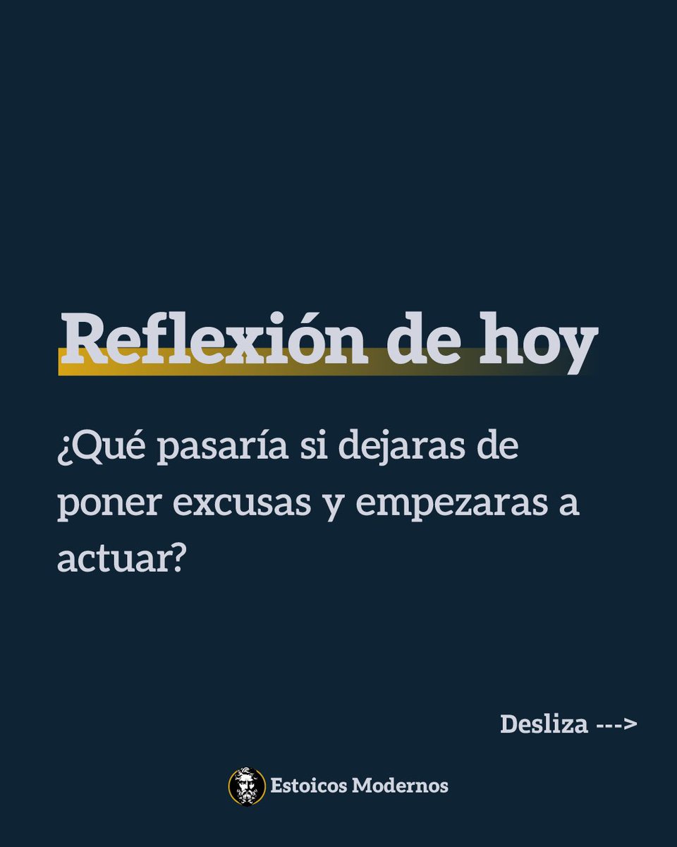 EstoicosModerno's tweet photo. Las excusas son barreras mentales que nos impiden avanzar. Actuar es la clave para superar cualquier obstáculo. Identifica tus excusas más comunes y reemplázalas por acciones. 

El primer paso es el más difícil pero el más crucial. #mentalidadganadora https://t.co/cQtESSu1dB