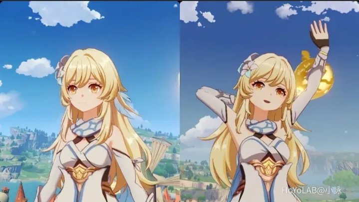 omegaeon123's tweet photo. No me había fijado que Lumine se ve HERMOSA con el cabello suelto https://t.co/fD3dvRQkhl