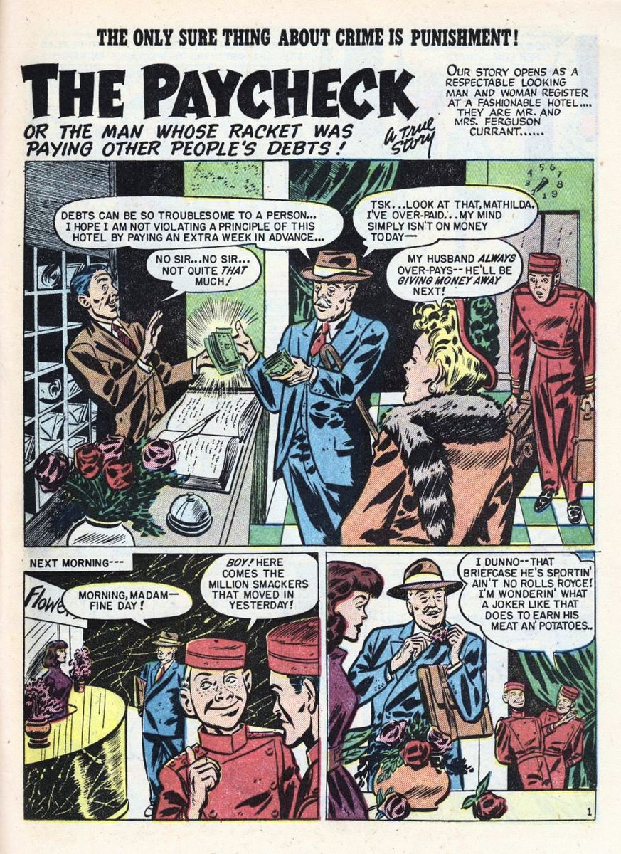 Clem Weisbecker / Charles Raab 1949 Crime Detective Comics no 7 #CrimeComicsMonth