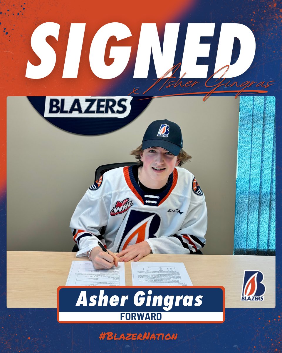 blazerhockey's tweet image. Signed. Sealed. Delivered. 🖊️ 
Welcome Asher &amp;amp; Family! 🔥