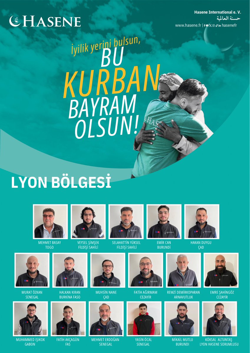 Lyon Bölgesi Hasene Kurban Gözlemcisi kardeşlerimiz, emanetlerinizi mazlum ve mağdurlara ulaştırmak ve onların dualarını sizlere iletmek için yola çıktılar.

#kurban #hasene