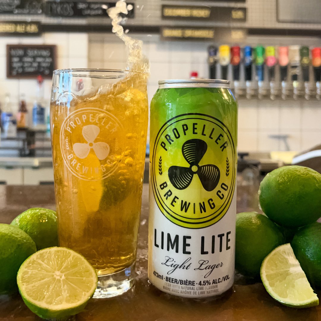Propeller’s Lime Lite is a thirst-quenching light lager. Infused with real fresh lime for bright citrus aromas and flavours, it finishes crisp, clean, and ultra-refreshing.

#PropellerLimeLite #DrinkPropeller #PropellerBeer #NSCraftBeer #LightLager #HalifaxNS