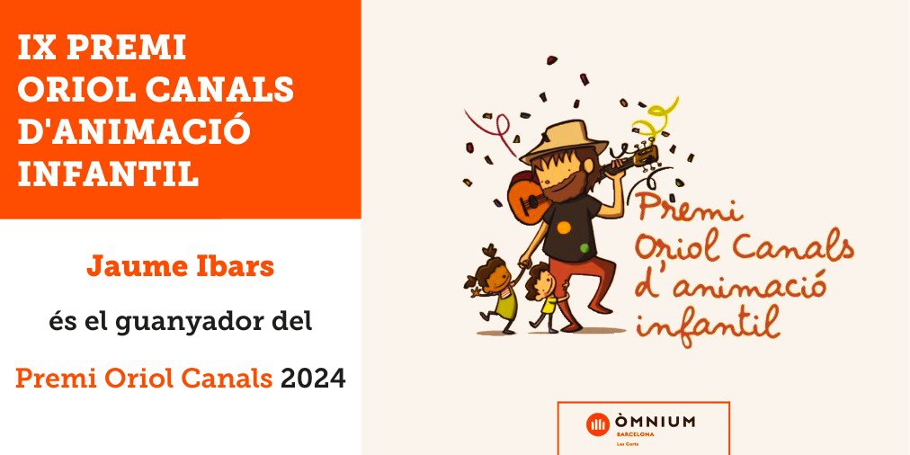 I el IX Premi Oriol Canals és pel Jaume Ibars, perquè és un gran animador i perquè com tots té molt clar que cal seguir treballant per la cultura popular.