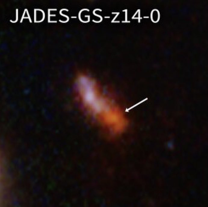 Jonathan Amos (@jcdamos) on Twitter photo Ooof! <a href="/NASAWebb/">NASA Webb Telescope</a> <a href="/ESA_Webb/">ESA Webb Telescope</a> smashes it. A new record holder for the most distant galaxy ever detected. A redshift of 14.32 equates to about 290 million years after the Big Bang. Amazing that luminous galaxies could form so quickly. arxiv.org/abs/2405.18485 Ooof! <a href="/NASAWebb/">NASA Webb Telescope</a> <a href="/ESA_Webb/">ESA Webb Telescope</a> smashes it. A new record holder for the most distant galaxy ever detected. A redshift of 14.32 equates to about 290 million years after the Big Bang. Amazing that luminous galaxies could form so quickly. arxiv.org/abs/2405.18485