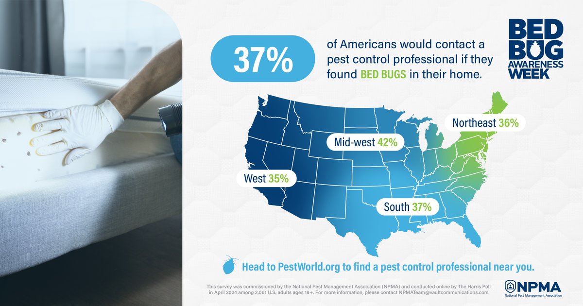 PestWorld's tweet image. Although #BedBugAwarenessWeek is ending today, make sure you continue to check for bed bugs when returning home from vacations and call a pest pro if you suspect an infestation!
