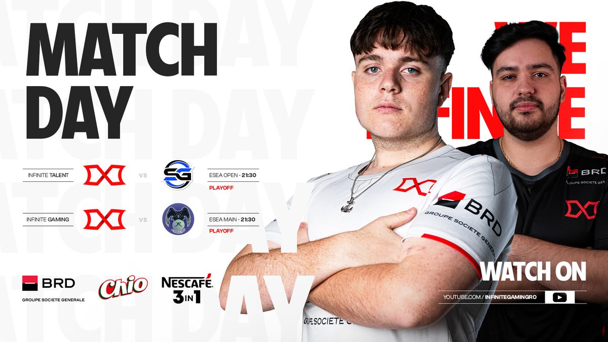 infiniteggro's tweet photo. Today we KICK-OFF the ESEA PLAYOFFS for both our CS2 teams.
โฐ 21:30 EET
๐บ https://t.co/9jicTGgEUN
Tune in and show your support!
#WeINFINITE #WeADVANCED #INFINITExBRD https://t.co/hXC37wlj9C