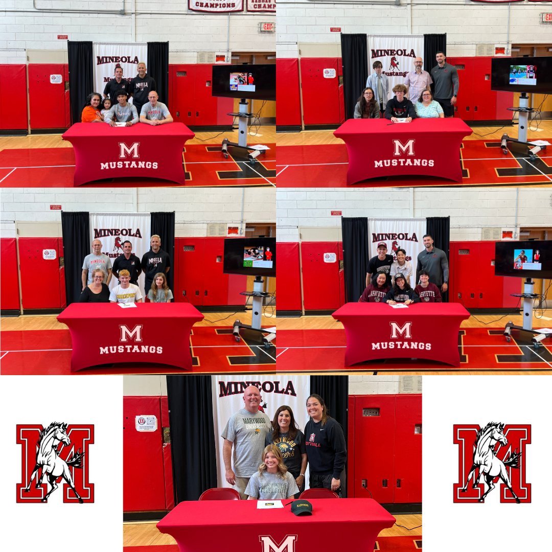 Congratulations to our 26 athletes who had their College Signing Day yesterday‼️ We are SUPER #MineolaProud of you all for all your hardwork and we can't wait to watch you grow as athletes throughout your college years‼️❤️ 

#mineolaschools #MineolaUFSD #mineolahs #mustangs