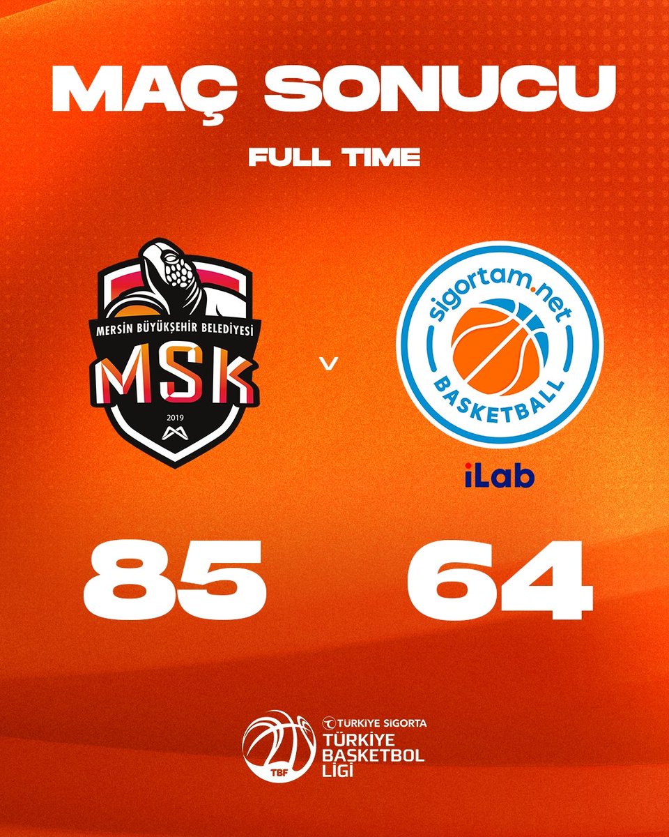 💥 Mersin Büyükşehir Belediyesi Seride Öne Geçiyor! Türkiye Sigorta Türkiye Basketbol Ligi final serisi üçüncü maçında Sigortam Net'i 85-64'lük skorla mağlup eden @mersin_msk, seride 2-1 öne geçiyor!