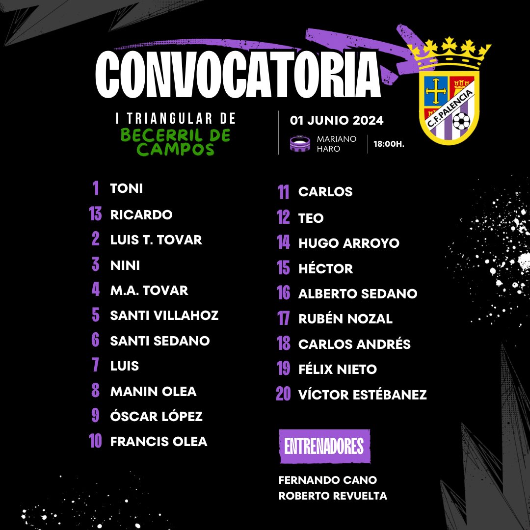👥|| Convocatoria Veteranos CD.Becerril y Veteranos del Palencia

Ya conocemos los primeros nombres de los convocados para el triangular del sábado ⚽️