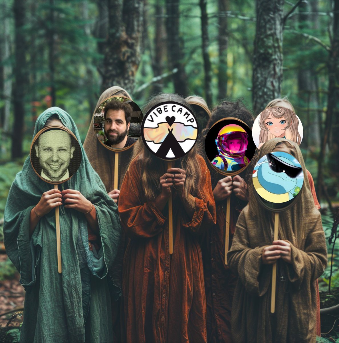 halina_eth's tweet photo. gm vibecampers ✨ 

want to have a mask made of your pfp to for group photos?? i’m hosting an anon photobooth event! add your pfps to this folder and we can make a pfp mask for you!!

https://t.co/tEJHA3jDF7

please meme responsibly 🫡 https://t.co/rrSUC4hY1w