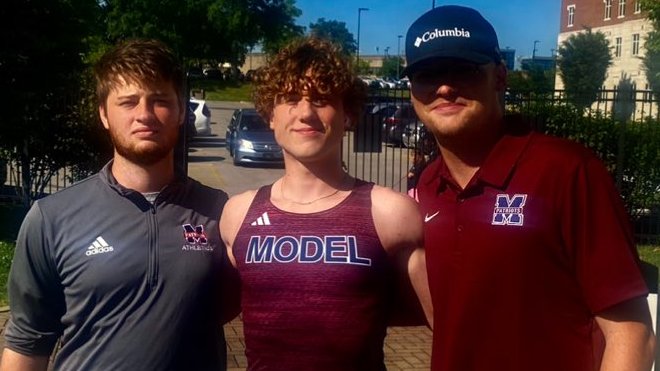 Richmond Sports (@richmondrsports) on Twitter photo HIGH SCHOOL TRACK
Model Laboratory senior Anthony Cole takes title in long jump (21-9.50) and finishes 2nd in 100-meter dash (10.80) on Thursday at KHSAA Class A State Meet in Lex
Cole's state title is first for Model since Melanie Welsing (2016-8 100 hurdles)
<a href="/modelathletics/">Model Athletics</a> HIGH SCHOOL TRACK
Model Laboratory senior Anthony Cole takes title in long jump (21-9.50) and finishes 2nd in 100-meter dash (10.80) on Thursday at KHSAA Class A State Meet in Lex
Cole's state title is first for Model since Melanie Welsing (2016-8 100 hurdles)
<a href="/modelathletics/">Model Athletics</a>