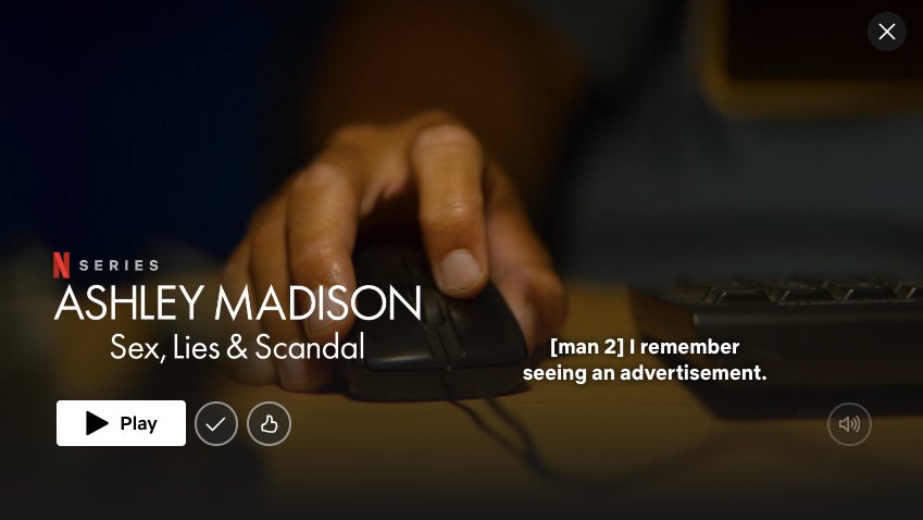 I came across a very interesting docuseries on <a href="/netflix/">Netflix</a> Ashley Madison. You must check it out. It's about how data from a dating app with 35 million users was hacked and published worldwide. #UCWCOMM102