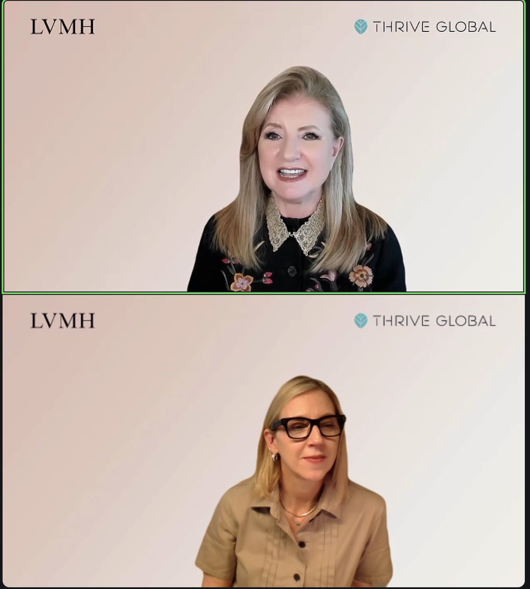 Had a great time kicking off Thrive’s partnership with @LVMH Inc, @Fendi, @LoroPiana, @TiffanyAndCo, and LVMH Beauty and Travel’s North America teams with a conversation with LVMH Inc. North America's CHRO Gena Smith. We talked about the importance of role modeling well-being as
