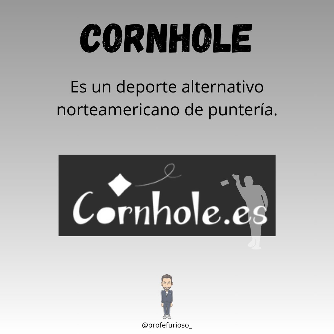 profefurioso_'s tweet photo. Turno para el 𝗚𝗥𝗨𝗣𝗢 𝟳 del #TAPADA #Edufis.
El 1º Deporte alternativo es el 𝗖𝗢𝗥𝗡𝗛𝗢𝗟𝗘.
Hilo con información para practicarlo desde #EducaciónFísica 🧵👇 https://t.co/ClfI0HwB6S