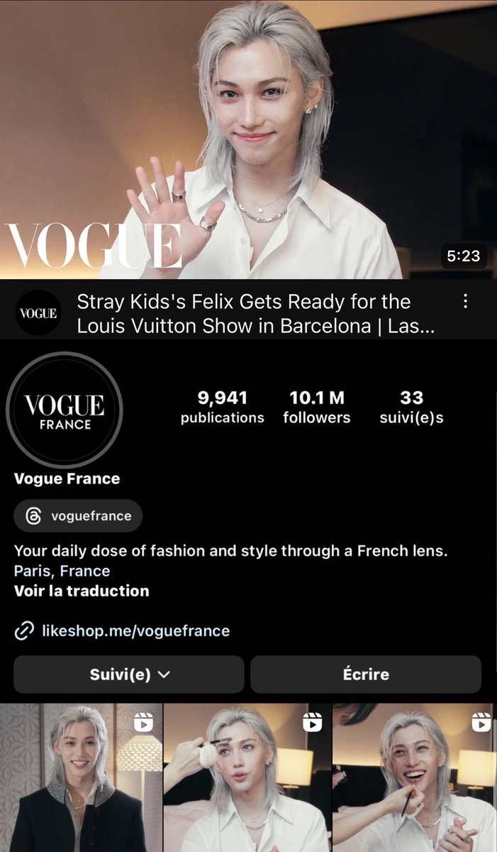 from the only 4th generation idol to walk on a runway for the biggest brand in the world to the only 4th generation idol to get a GRWM video on THE OG vogue youtube channel and THE vogue France instagram, felix the one and only icon of his generation rightfully