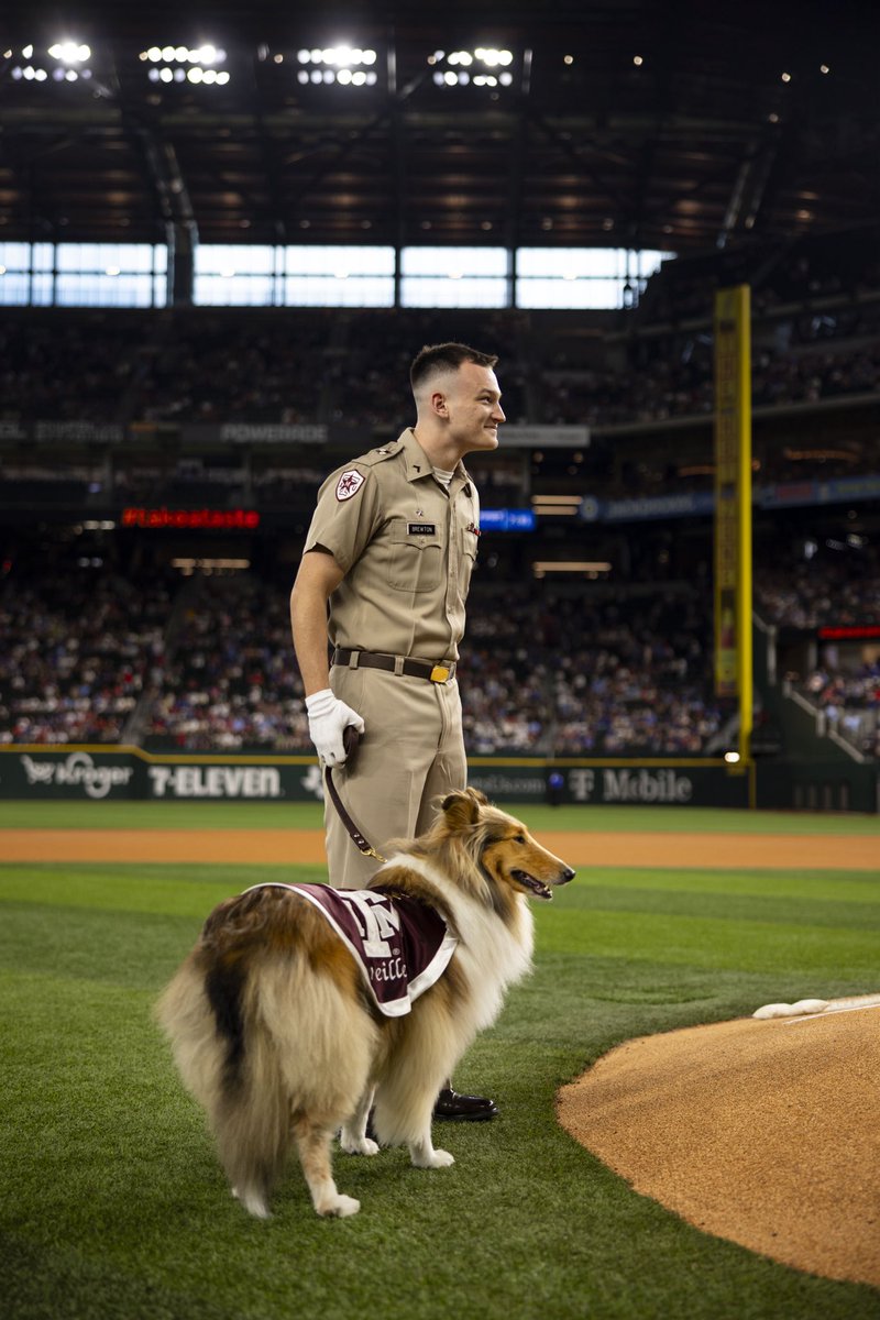 Reveille X (@reveille) on Twitter photo MY AGGIES! 😍♥️
The <a href="/Rangers/">Texas Rangers</a> know I'm not the biggest fan of fetch, so they let me and my Joshie help throw the ball this time!!! Aggie nights are the best night!! ⚾️ MY AGGIES! 😍♥️
The <a href="/Rangers/">Texas Rangers</a> know I'm not the biggest fan of fetch, so they let me and my Joshie help throw the ball this time!!! Aggie nights are the best night!! ⚾️