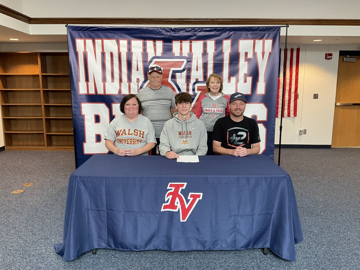 BIG_ZSports's tweet photo. Congratulations to Indian Valley’s @koltonthomas734 on signing his NLI to continue his academic and track career at @WalshUniversity https://t.co/0WAlok1GV5
