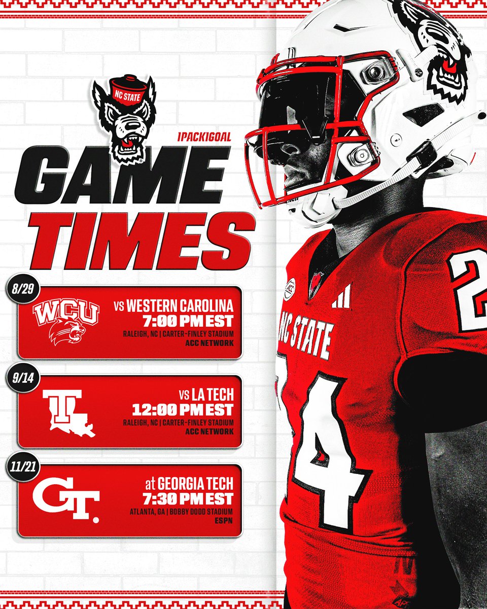 See you in Carter-Finley, #WPN!

Single game 🎟️ on sale now: bit.ly/3X81nkB