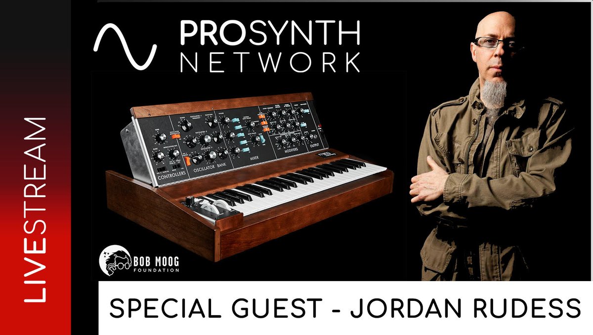 Talking Synths with Jordan Rudess  🎹

Tune in this Friday from 2-4 p.m. (EDT) to hear a live-streamed interview on The Pro Synth Network Show's Facebook and YouTube pages.

Check it out at bit.ly/RudessPSNLives…