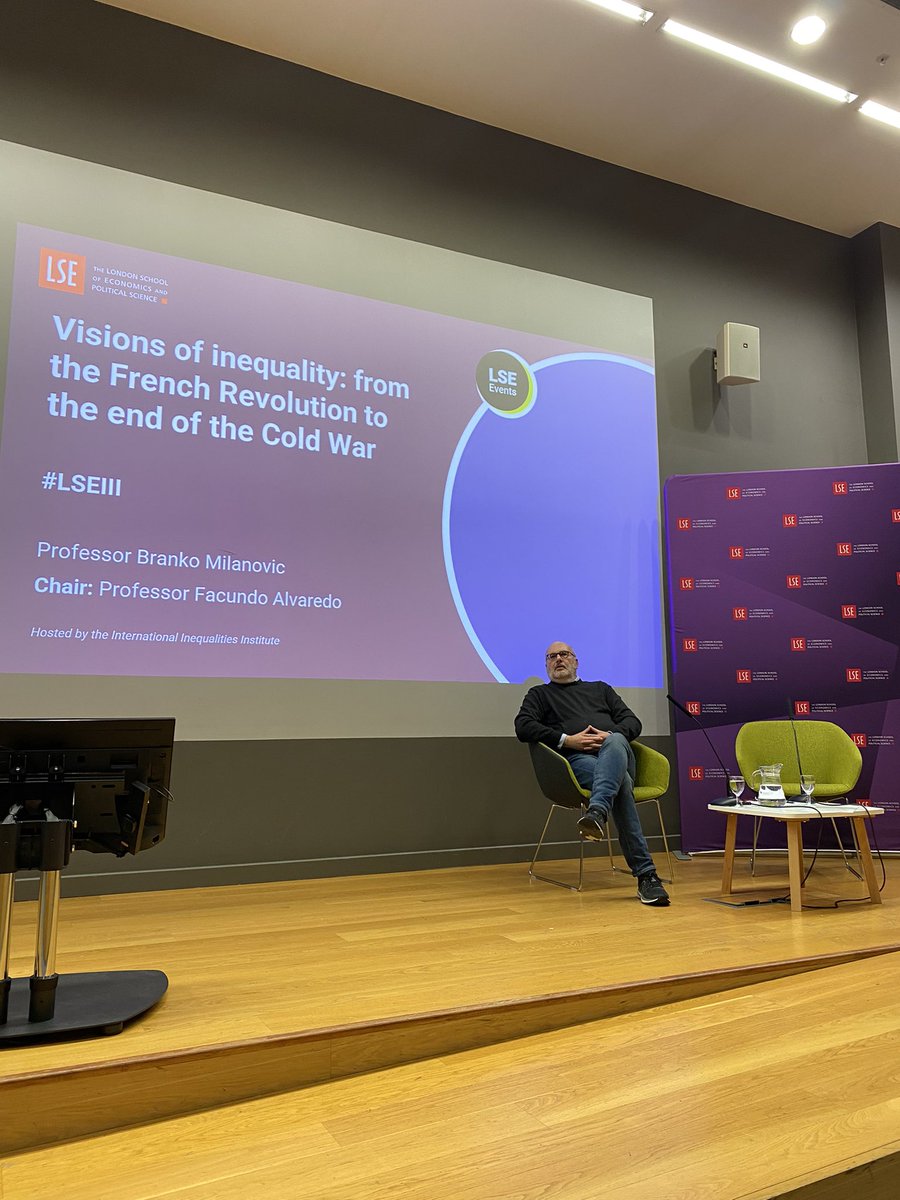 Front row for @BrankoMilan presentation of his new book “Visions of inequality: from the French Revolution to the end of the Cold War”