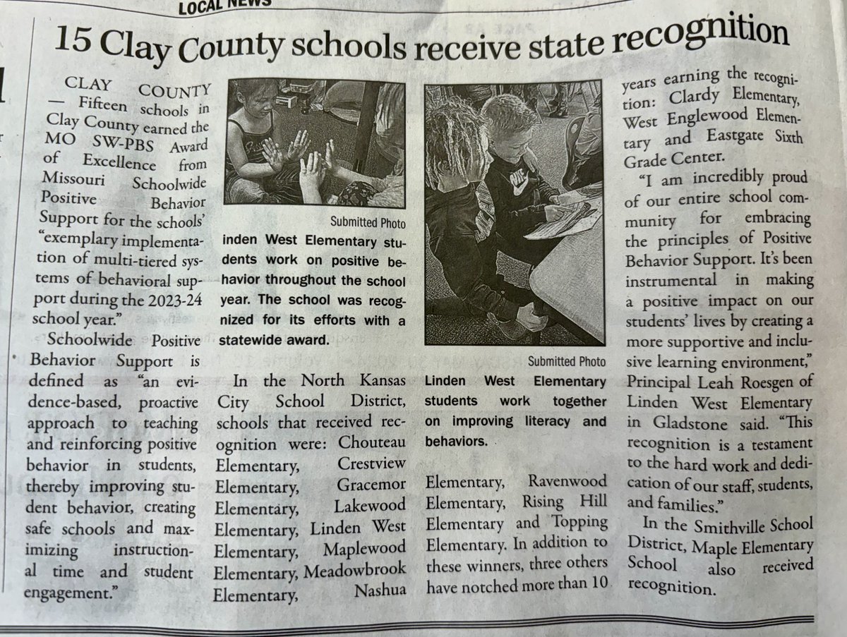 susanhiland's tweet photo. Congrats to several @nkcschools for reinforcing students' positive behavior! Thanks to @gladstonemonews for sharing this recognition! 👏👏 https://t.co/sIXITKzEm5