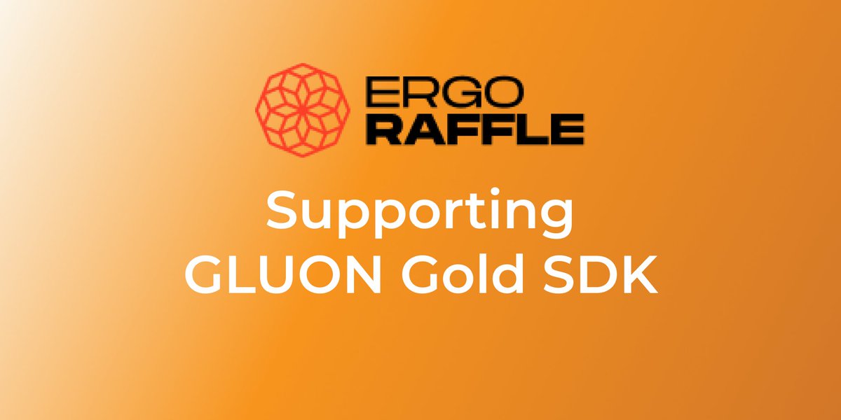 Exciting news, #ergo community‼️  Help make it easy to build Gluon Gold.

By joining our raffle to fund the Gluon Gold SDK, you'll:
🔸earn $GLUON &
🔸become a benefactor of The Stable Order.

Participate here👇ergoraffle.com/raffle/show/b1…