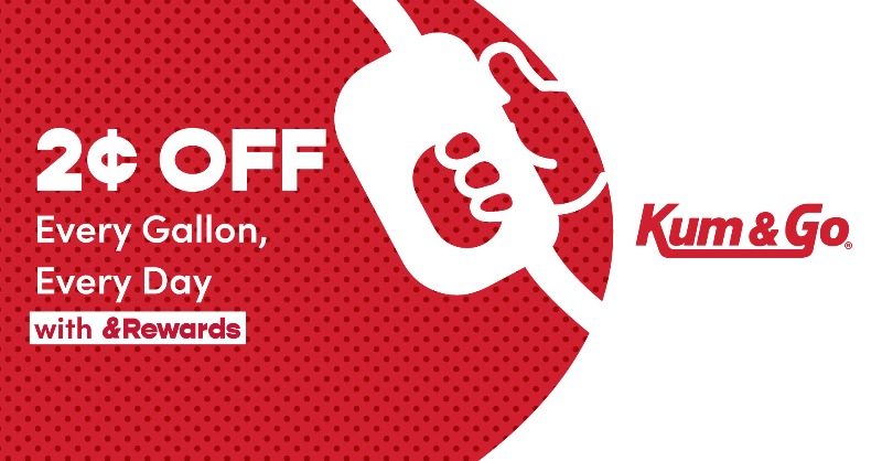 kumandgo's tweet photo. When you join &amp;Rewards, you always get 2c off every gallon, every day.