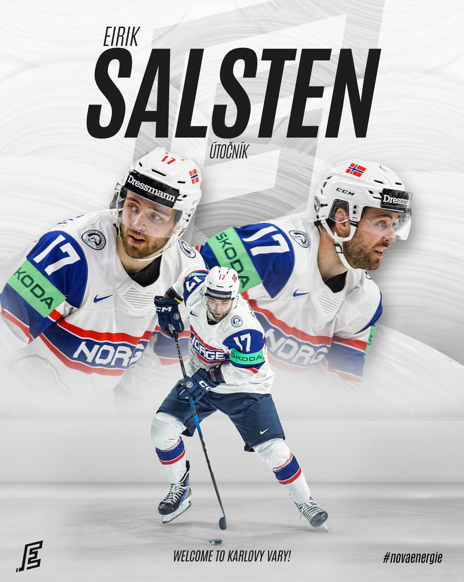 🔄 | Ofenzivu Energie posílí účastník pěti světových šampionátů i olympiády v roce 2018, útočník Eirik Salsten! 💪 Eirik, velkommen til Karlovy Vary!  <a href="/telhcz/">Tipsport extraliga</a> 
🗞 TISKOVÁ ZPRÁVA: bit.ly/salsten2025