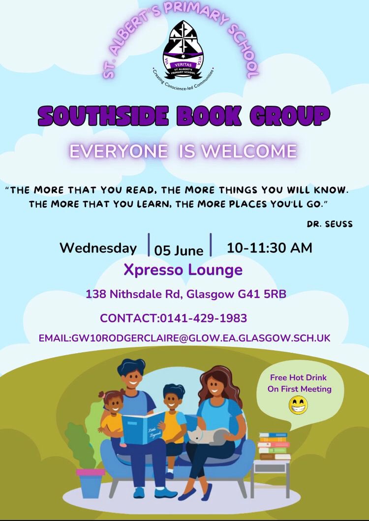 We are excited about the launch of our southside book group next week! Everyone welcome ❤️