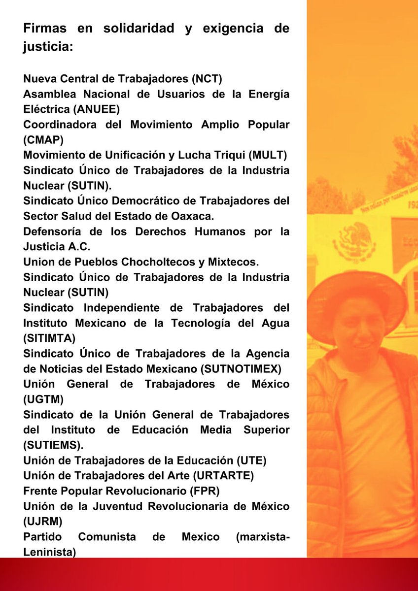 🚩Dieciocho organizaciones y sindicatos demandan #JusticiaParaRosseel 
Rosseel Rivera está internado en el hospital de Xoco en la #CDMX por una lesión ocasionada por la política represiva del gobierno de <a href="/martibatres/">Martí Batres</a> contra la protesta por🍉 #PalestinaLibre del 28 de mayo.