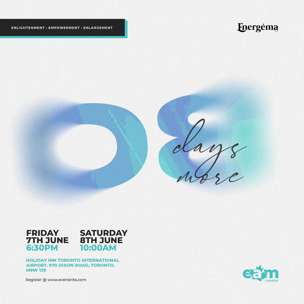 eastwoodanaba's tweet photo. Energema with Pastor Eastwood!
8 days to go. Invite others. See you soon.
#Energema #PastorEastwood https://t.co/O4OncwPFPL