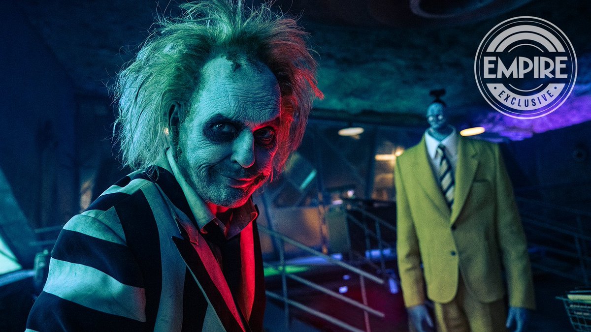 Here's a brand new #BeetlejuiceBeetlejuice image from @empiremagazine. Michael Keaton tells the mag, 'I absolutely love this thing. And I don’t [usually] talk like that. I unabashedly love this. It was not easy to pull off, and I think we did it in spades.'