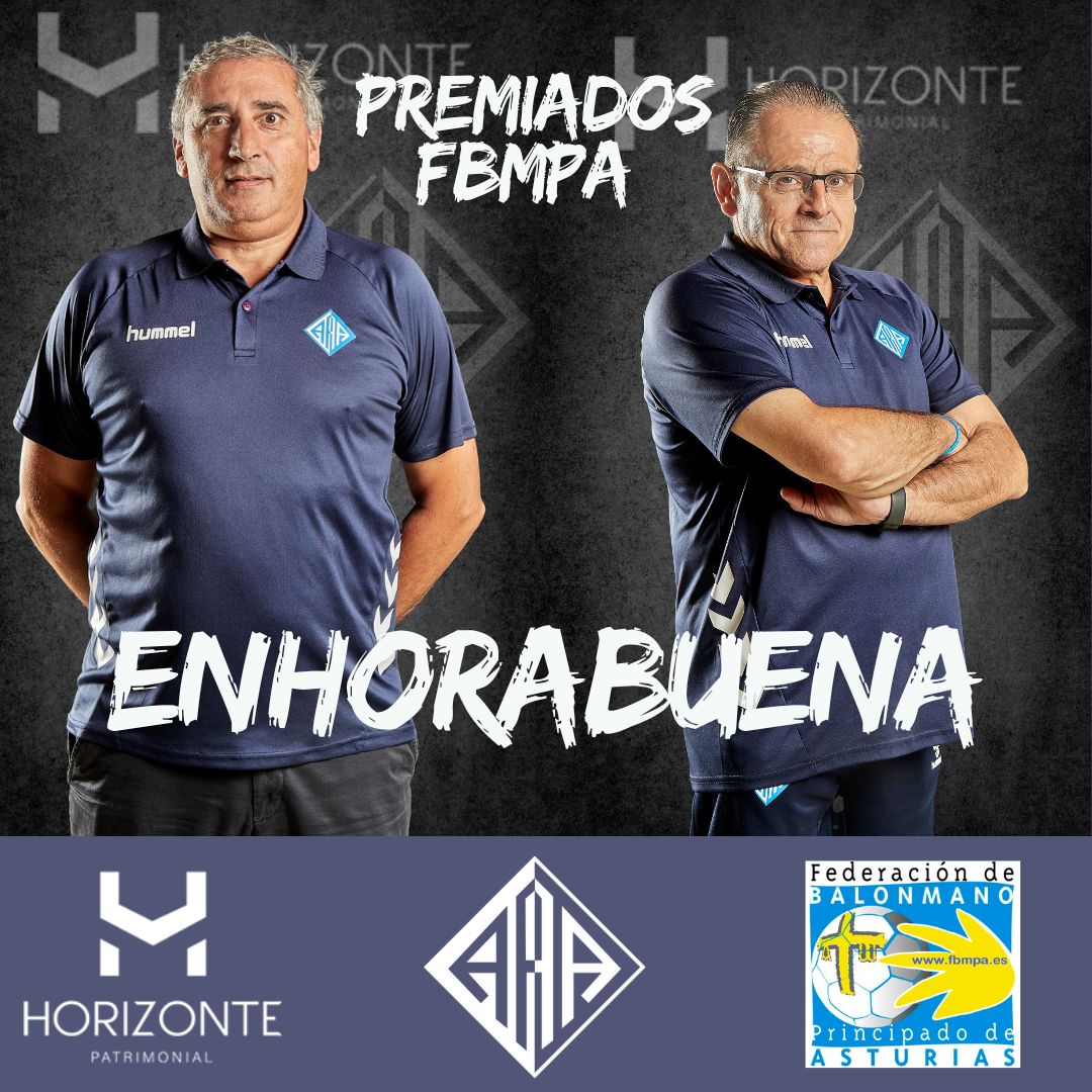 🔷 BALONMANO En la gala de la @FBMPA_oficial del próximo 25 de junio serán premiados a la mejor labor directiva y como mejor entrenador Rubén Álvarez de la Roz y Juan Manuel Muñiz Cuervo-Arango Enhorabuena!!! 🔵⚪🦈💪🏽