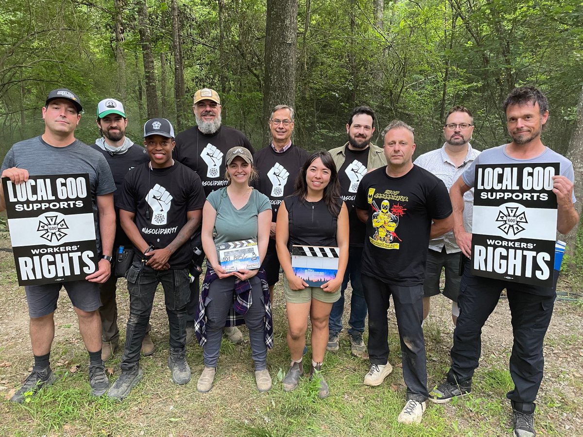 The Atlanta-based crew of “The Bondsman” stands together in #IASolidarity. Tomorrow is #OneFightFriday. Post a selfie or crew solidarity pic on social using the hashtag #OneFightFriday and tag @icglocal600 and @iatse. #ManyCraftsOneFight #1u