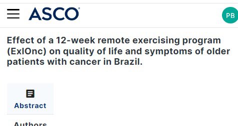 Paulo G Bergerot (@paulobergerot) on Twitter photo Excited to present results of our study in #ExerciseOncology #GeriOnc <a href="/ASCO/">ASCO</a> #ASCO24
Positive impact of a 12w remote exercise program on HRQOL & symptom management for older pts w #cancer
#ExIOnc #ExIO
<a href="/crisbergerot/">Cristiane D Bergerot</a> <a href="/NarjustFlorezMD/">Narjust Florez, MD, FASCO</a>
<a href="/WilliamDale_MD/">William Dale, MD, PhD, FASCO</a> <a href="/fitaftercancer/">Dr Kathryn Schmitz</a> <a href="/EnriqueSoto8/">Enrique Soto</a> Excited to present results of our study in #ExerciseOncology #GeriOnc <a href="/ASCO/">ASCO</a> #ASCO24
Positive impact of a 12w remote exercise program on HRQOL & symptom management for older pts w #cancer
#ExIOnc #ExIO
<a href="/crisbergerot/">Cristiane D Bergerot</a> <a href="/NarjustFlorezMD/">Narjust Florez, MD, FASCO</a>
<a href="/WilliamDale_MD/">William Dale, MD, PhD, FASCO</a> <a href="/fitaftercancer/">Dr Kathryn Schmitz</a> <a href="/EnriqueSoto8/">Enrique Soto</a>