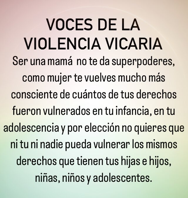 #violenciavicaria 

Que sean jueces/juezas FAMILIARES quienes expongan a hijas e hijos ajenos, niñas, niños y adolescentes, a las mismas condiciones de violencia de las cuales como mujeres nos separamos y denunciamos, no solo constituye #violenciainstitucional, también es TORTURA