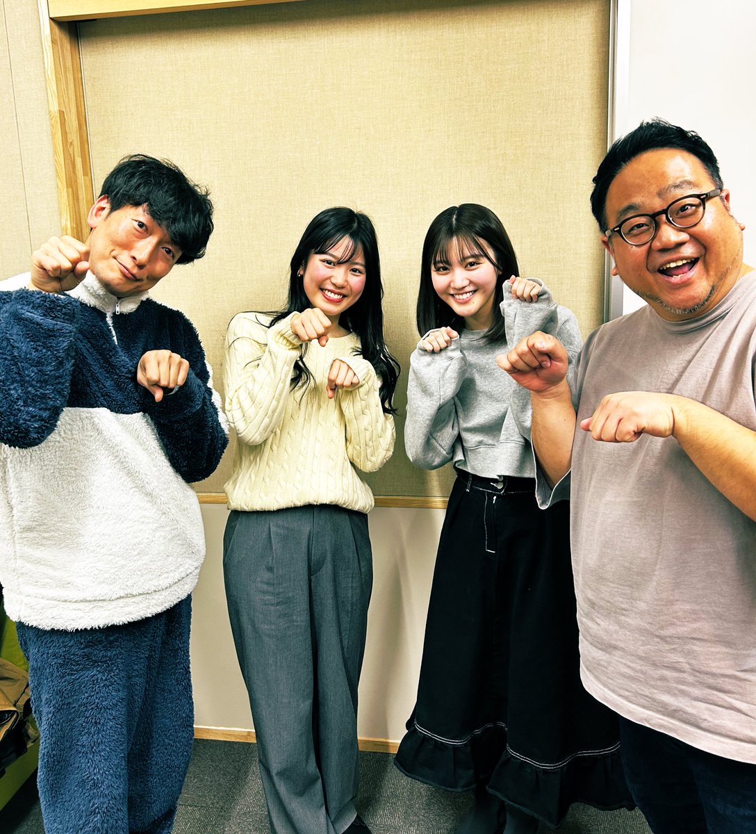 今夜７時から！ 🎙️オクラホマの日曜スピリッツ📻 元ファイターズガールにしてオフィスキューの後輩となった #滝谷美夢 さんが来てくれました！ 野球好きの藤尾さんがハイテンションになり、凜ちゃんは緊張したまま歌い、河野さんは冷静に進行する、いつもとは少し違う雰囲気に〜！ぜひ。 #日スピ