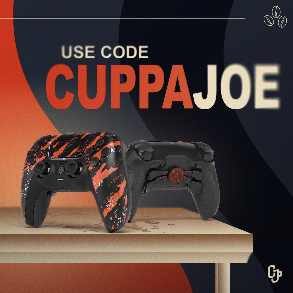 Excited to announce that I am officially partnered with AIM CONTROLLERS. 

Fully customizable PS4/PS5 and XBOX controllers (with back paddles) and over 100,000+ Design Combinations. 

CODE CUPPAJOE gets you 20-30% OFF your next controller!🔥 us.aimcontrollers.com/ref/320/