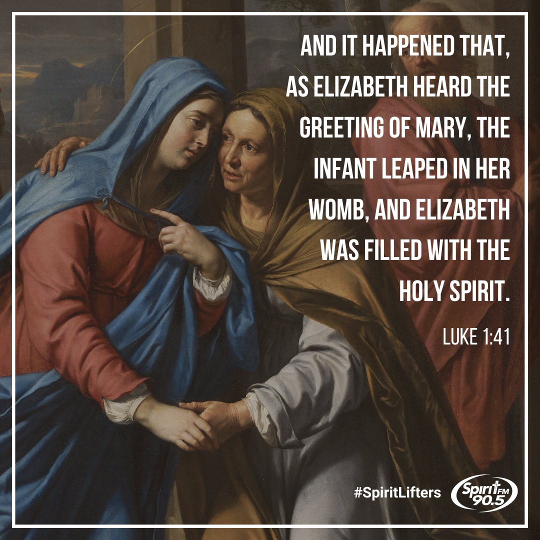ItsMySpiritFM's tweet photo. Today is the Feast of the Visitation! 🕊😇
.
.
.
#livewithspirit #spiritlifter #spiritlifters #spiritfmthoughtfortheday #feastofthevisitation #mary #elizabeth #scripture #scriptural #biblical #feastdays #catholicfeastdays #catholicism #catholicfaith #catholicdevotions #spiritual https://t.co/765MeKSF5I