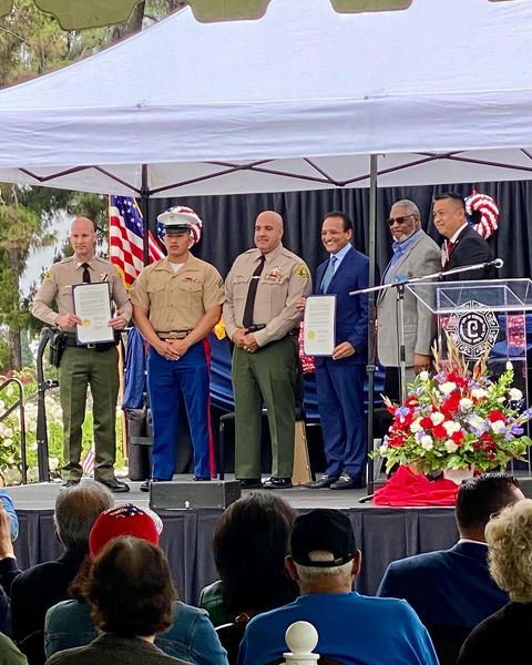 At the City of Cerritos Memorial Day Ceremony the City of Cerritos and the Los Angeles County Sheriff’s Department were honored to receive an Executive Department State of California Proclamation from Governor Newsom 📷 #memorialday #stateofcalifornia