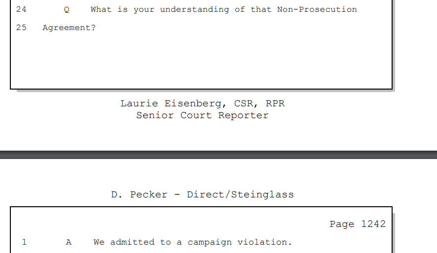 @JohnRyan24601 @MrHwiteBTC @Joneses43433113 @ProveMe59327731 @BillyBaldwin David Pecker signed a non-prosecution agreement, agreeing in testimony he broke election law. 

Try again, honey buns.