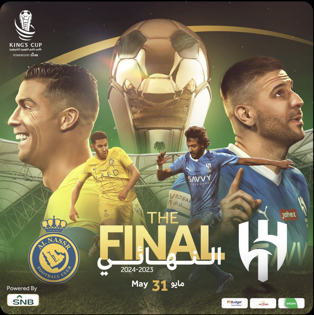 #الهلال_النصر 

الديربي الكبير في نهائي كأس الملك 🔥🔥

توقعاتكم متابعيني أسرع توقع صحيح 💰💰

معك توقع واحد 🫣

بالتوفيق للجميع ✋
