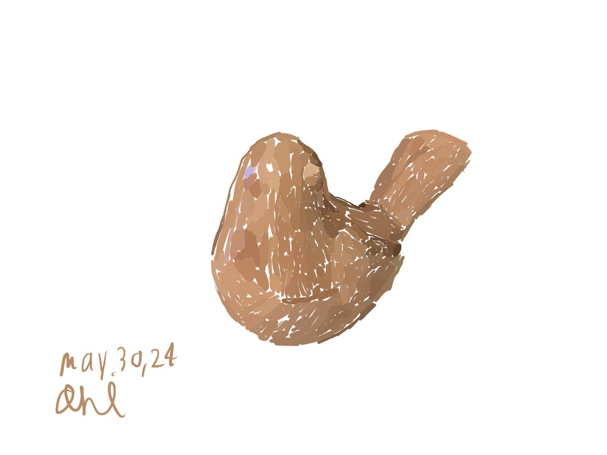 markeology's tweet image. I'm still obsessed with my 11 year old daughter's drawing style. She just drew this bird statue that's sitting on her desk.