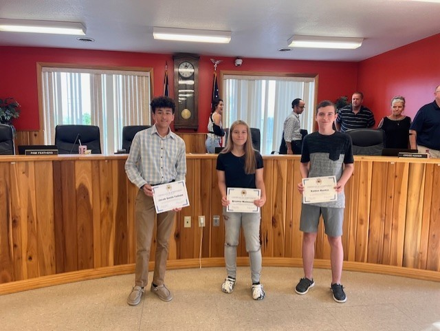 The PCS Board of Education recognized this year's Preston County Golden Horseshoe winners on Tuesday, May 28th for their outstanding work: Jacob Smith-Tatham, Brianna Watkinson, &amp; Kaiden Rankin received certificates and congratulations from the BOE (not pictured - Sarah Dew).