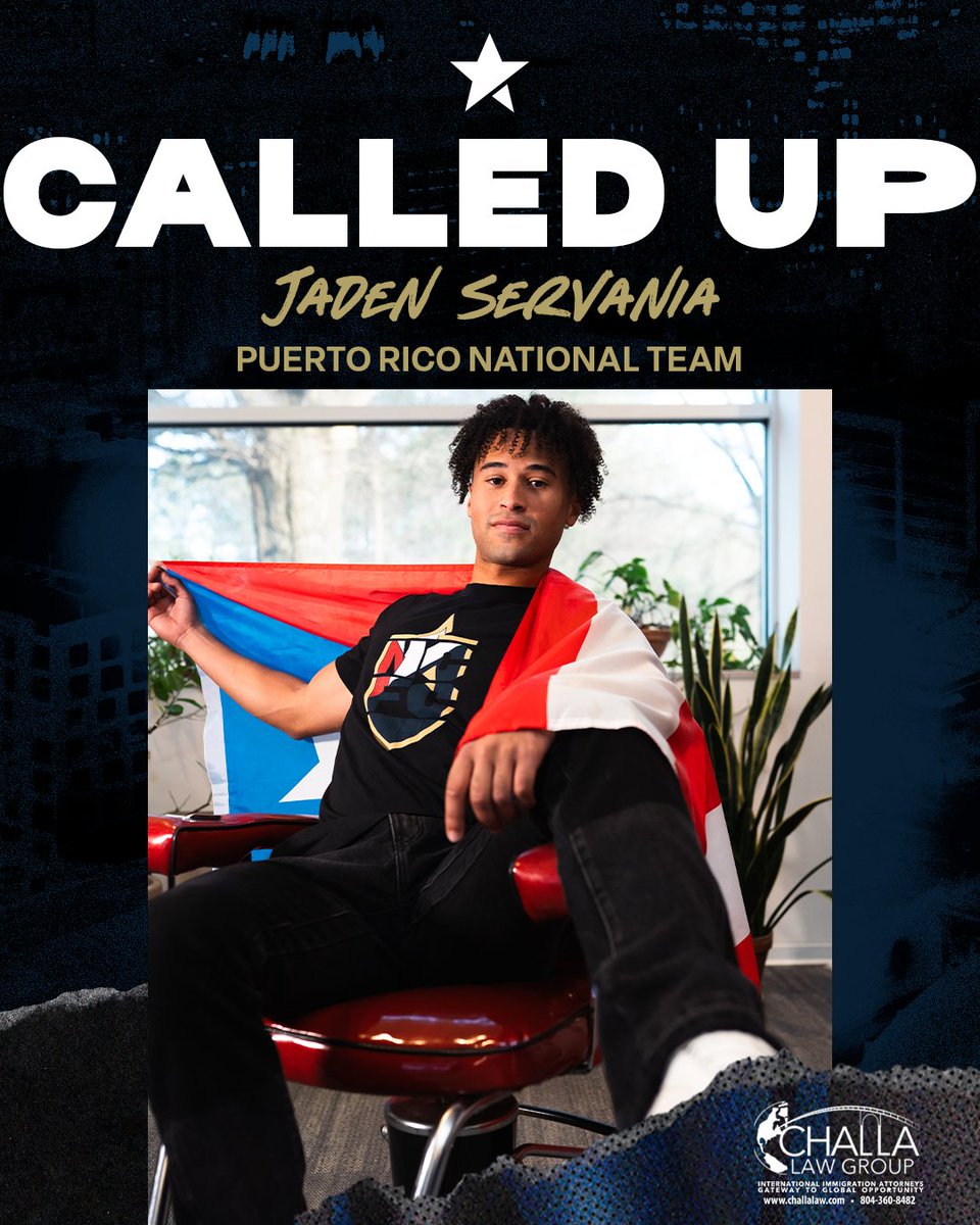 North Carolina FC (@northcarolinafc) on Twitter photo Jaden reporting for international duty 🫡🇵🇷
Midfielder <a href="/JadenServania/">Jaden Servania</a> has been called up to <a href="/FPFPuertoRico/">Federación Puertorriqueña de Fútbol ⚽️🇵🇷</a> for the upcoming World Cup Qualifiers against El Salvador on June 6 and Anguilla on June 11! Jaden reporting for international duty 🫡🇵🇷
Midfielder <a href="/JadenServania/">Jaden Servania</a> has been called up to <a href="/FPFPuertoRico/">Federación Puertorriqueña de Fútbol ⚽️🇵🇷</a> for the upcoming World Cup Qualifiers against El Salvador on June 6 and Anguilla on June 11!