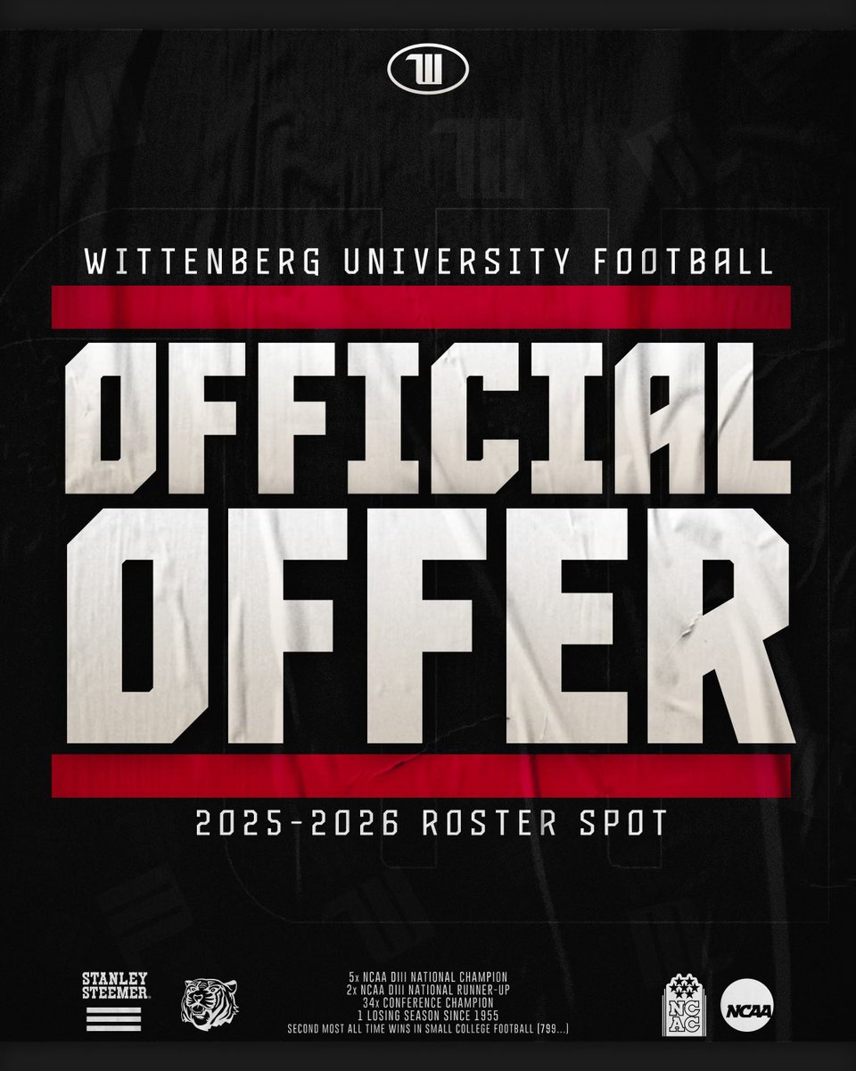DietzMason70's tweet photo. Super proud to say that I have been giving the opportunity to play at Wittenberg University @JimCollins_FB @wittenberg https://t.co/LpFhEf4fFT