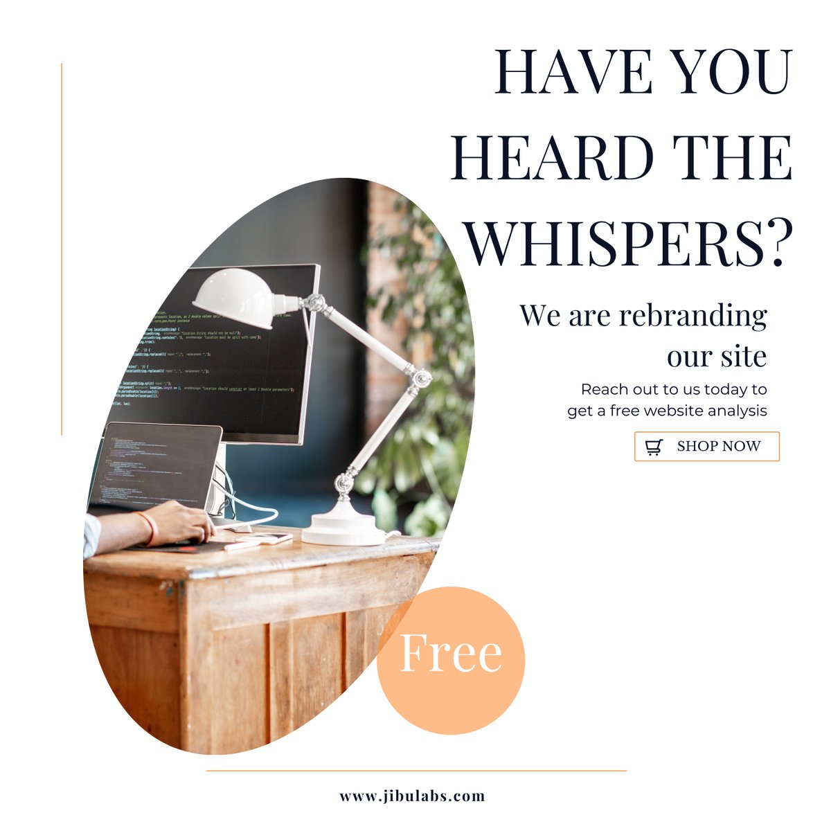 jibulabs's tweet image. Have you heard the whispers? We&apos;re thrilled to announce that we are rebranding our site! 

To celebrate this exciting change, we&apos;re offering a FREE website analysis for a limited time!

#Rebranding #WebsiteAnalysis #DigitalTransformation #WebDesign #SEO #ReachOut