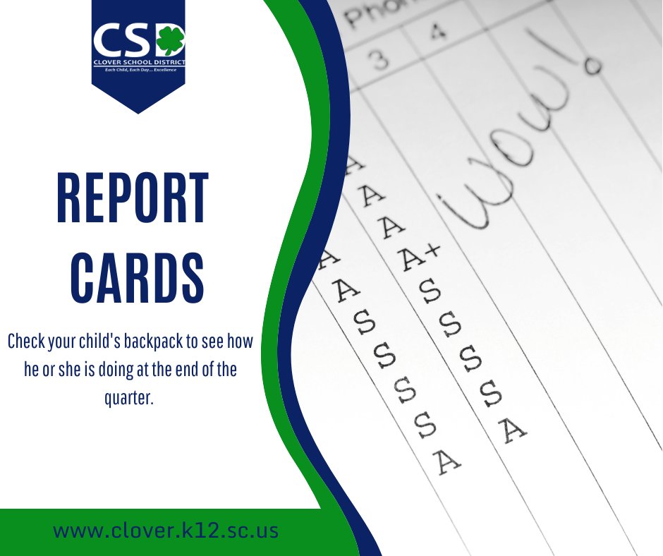 End-of-year report cards were sent home with students today.