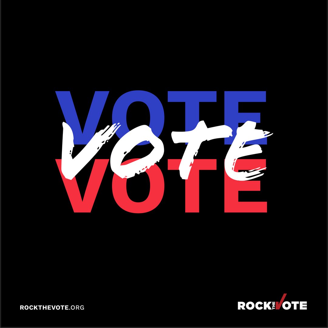 Your vote is your voice. Let it be heard loud and clear! 📢#RockTheVote