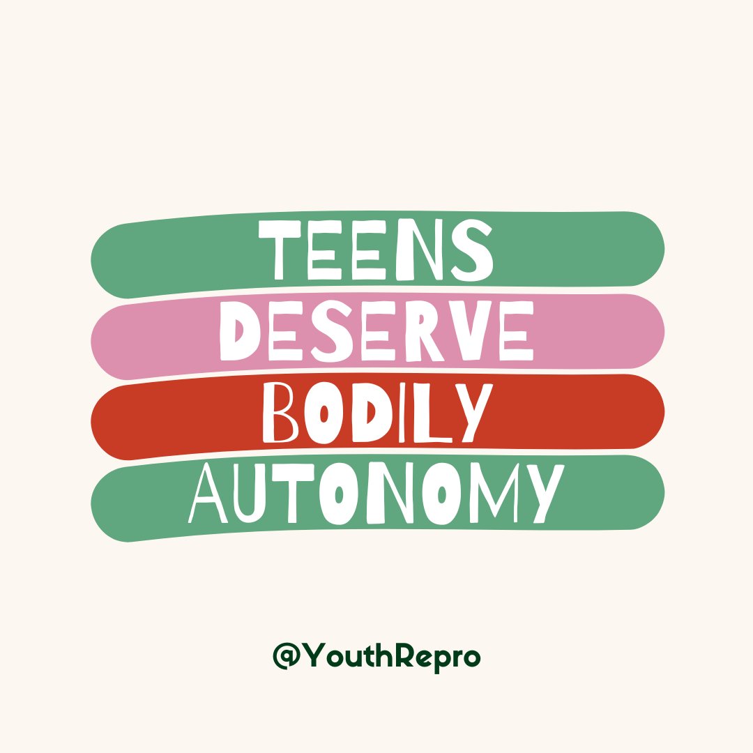 4 reasons we #TrustTeens:
✅Teens deserve bodily autonomy
✅Teens are experts in their own bodies
✅Teens are worthy of respect
✅Teens deserve human rights
#FreeThePill